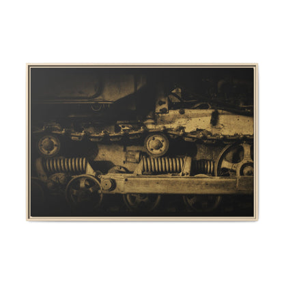 Dramatic Crawler Tracks | Framed Wall Art on Stretched Canvas