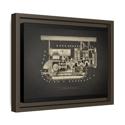 Vintage D7 Crawler Cutaway | Framed Wall Art on Matte Canvas