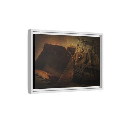 Classic 977K Dozer Action | Gold |  Framed Wall art on Stretched Canvas