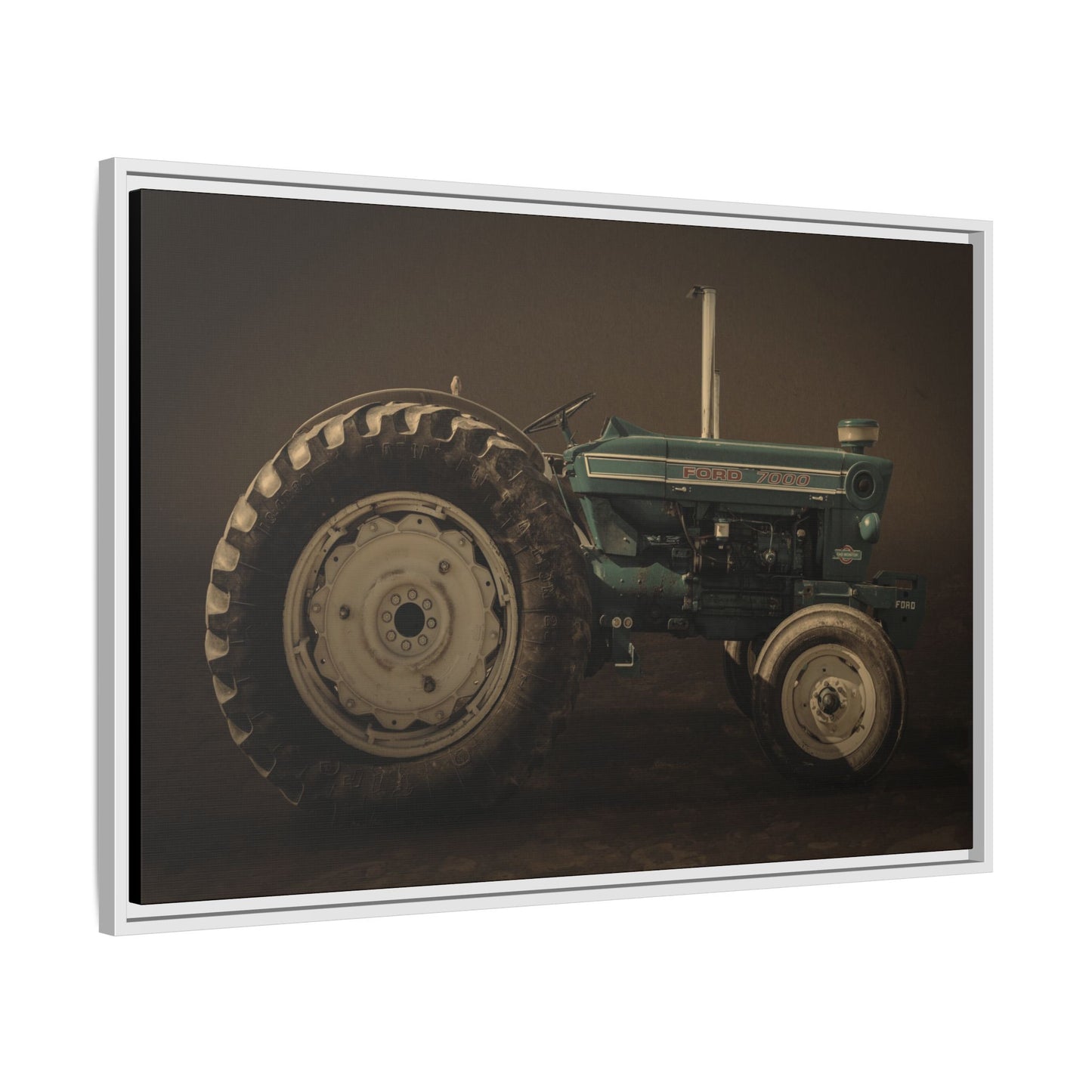 Classic Ford 7000 Tractor Photo Wall Art | Framed Stretched Canvas