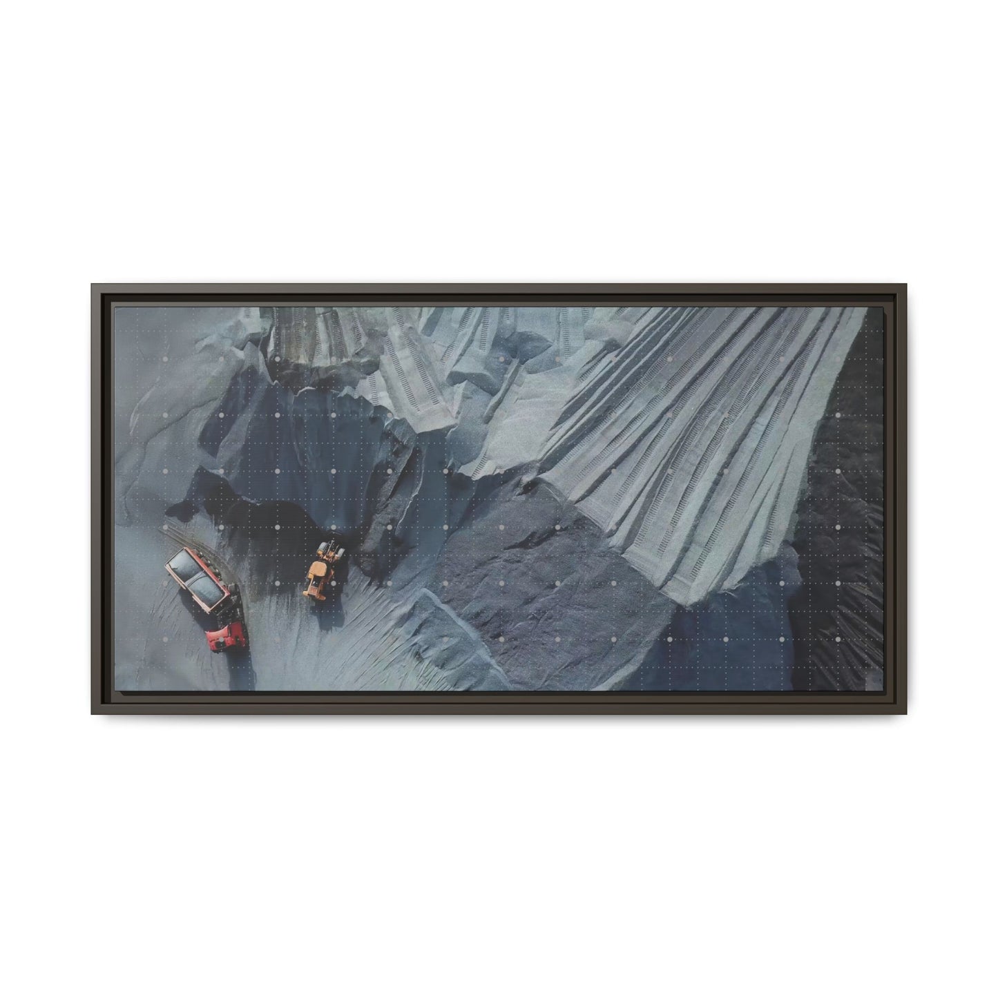 Drone Photo Job Site - Earth Moving - Photo Art on Framed Canvas