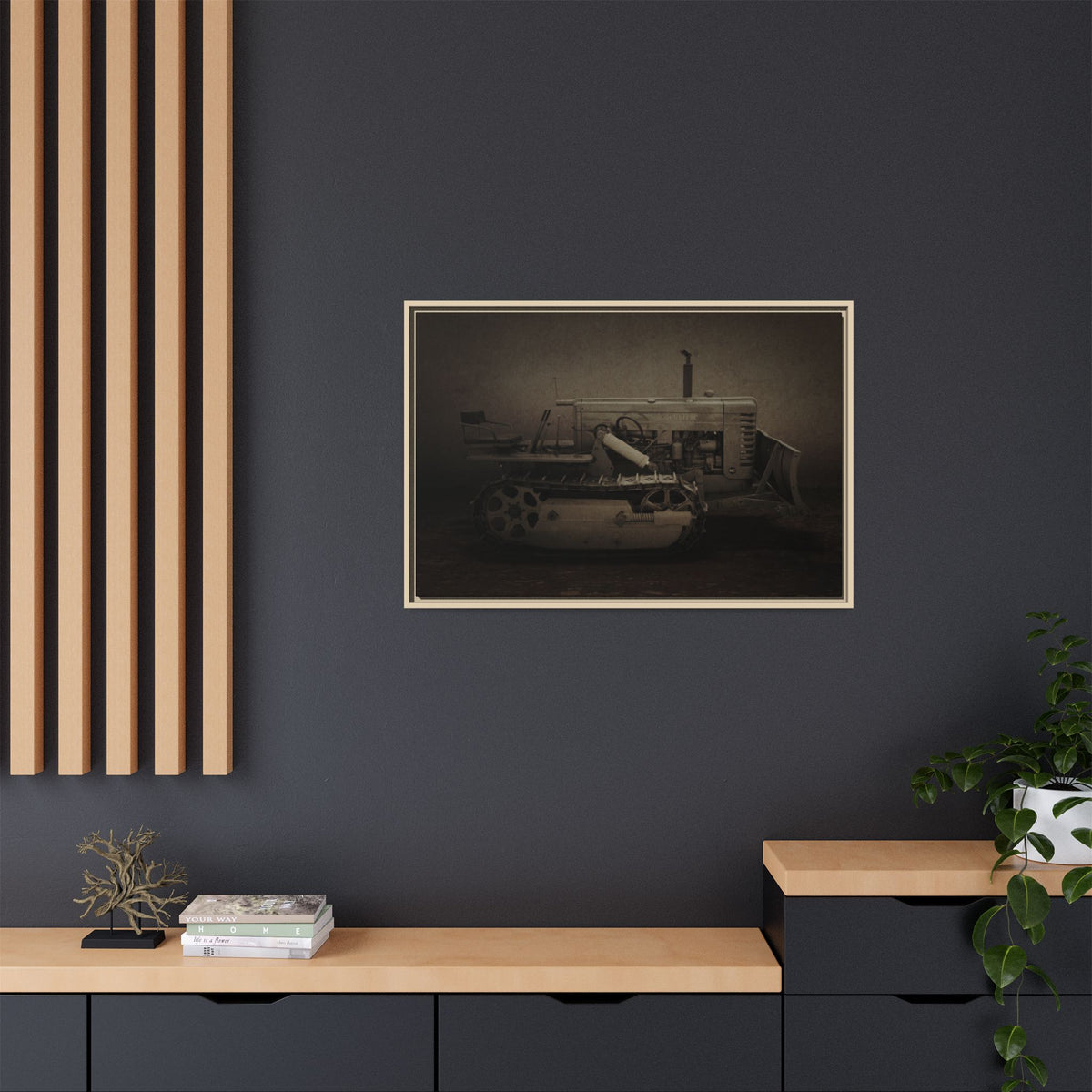 Vintage John Deere MC | Framed Wall Art on Stretched Canvas