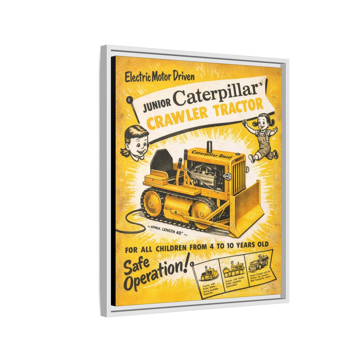 Junior Crawler Vintage Advertisement Art | Framed Wall Art on Canvas