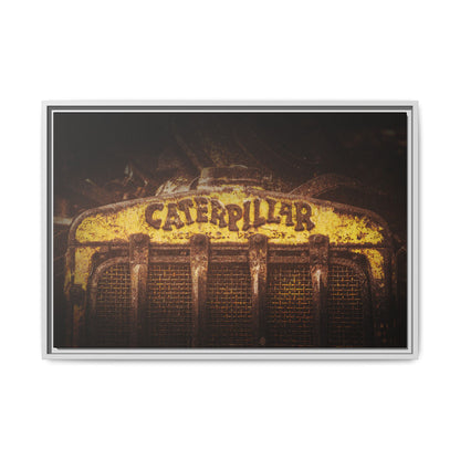 Weathered & Worn Vintage Crawler Grill | Framed Wall Art on Stretched Canvas