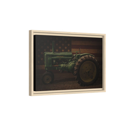 Patriotic John Deere Model G Tractor | Framed Wall Art on Stretched Canvas