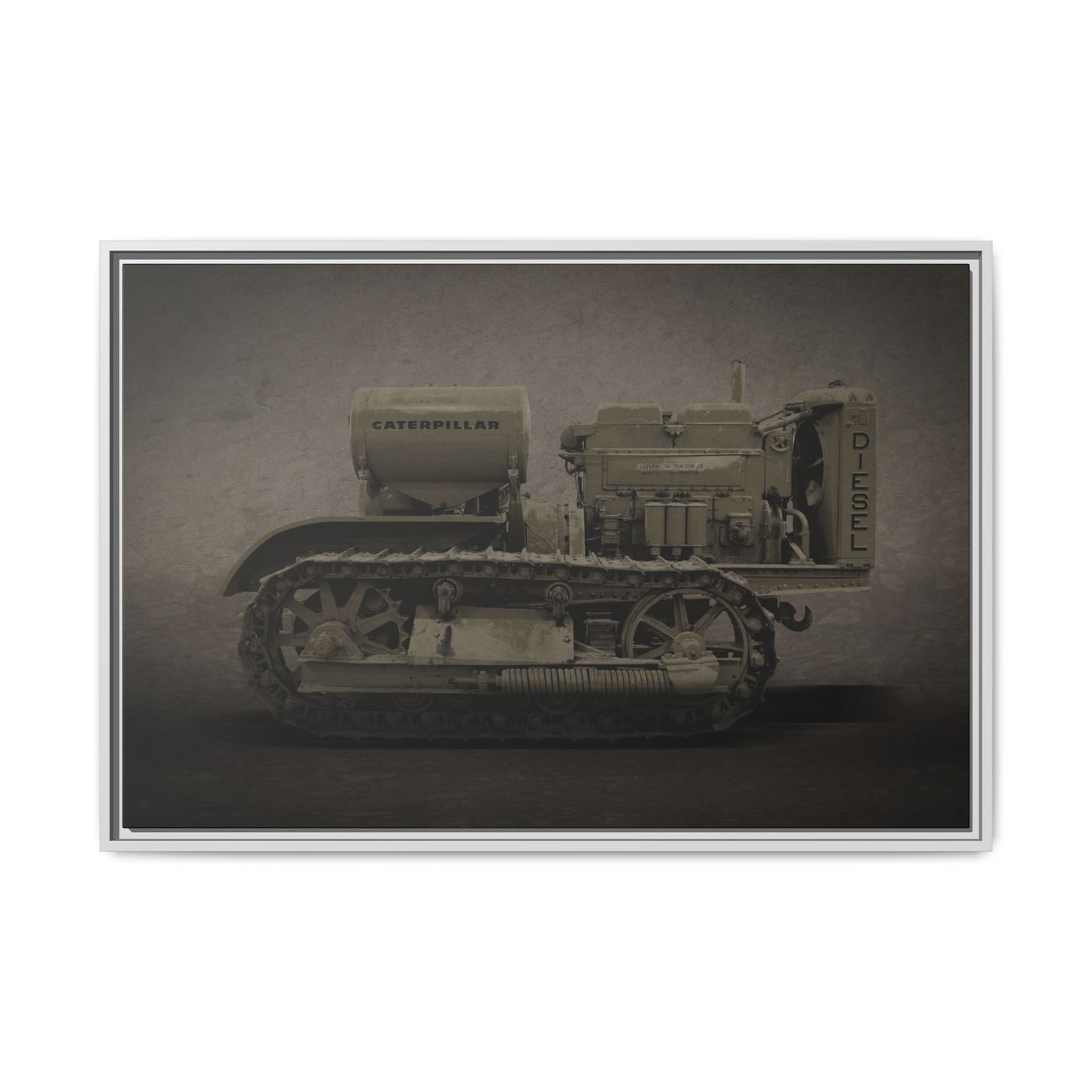 Vintage 60 'Diesel' Crawler | Framed Photo Wall Art on Canvas