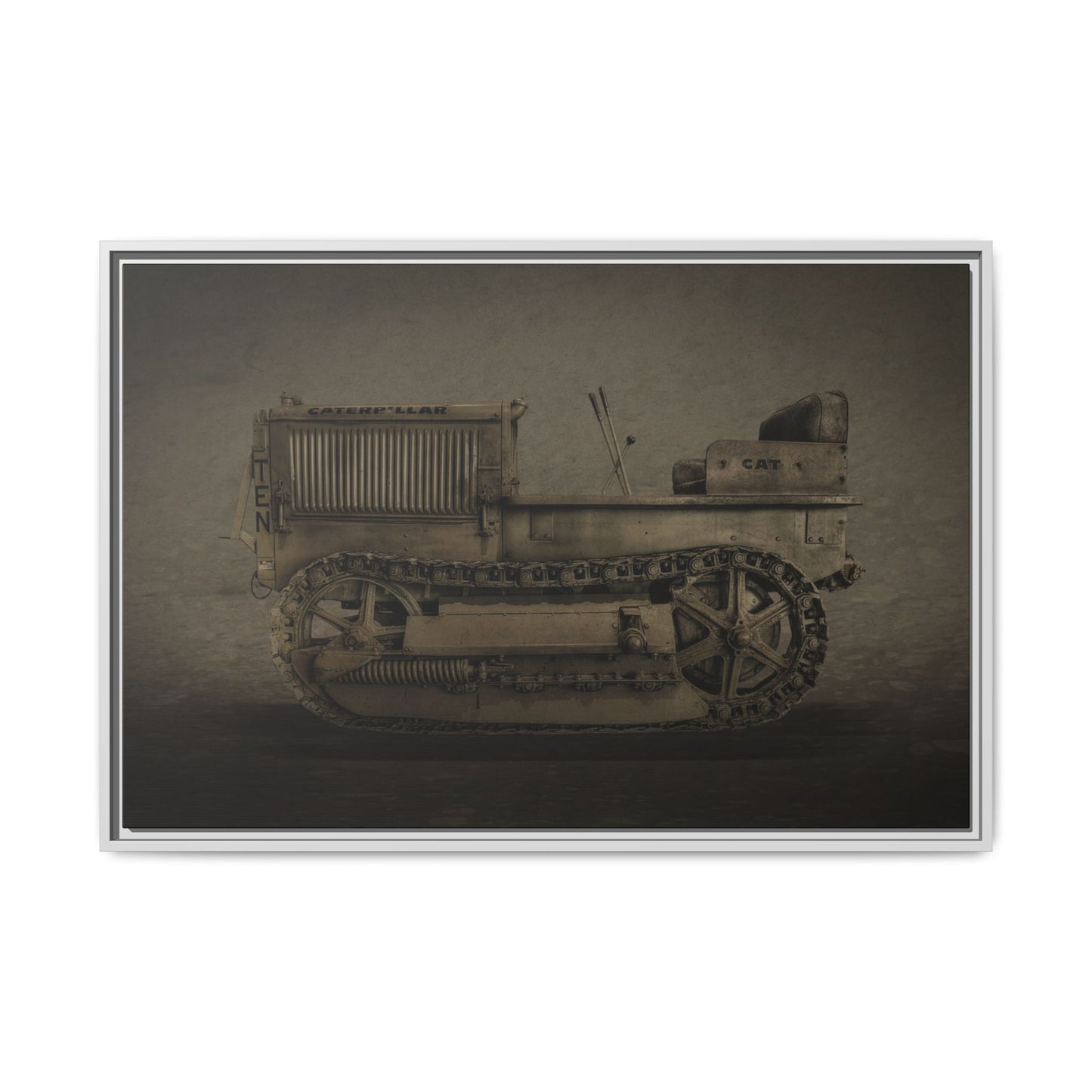 Vintage Crawler 10 'TEN' Tractor | Photo Wall Art on Framed Canvas