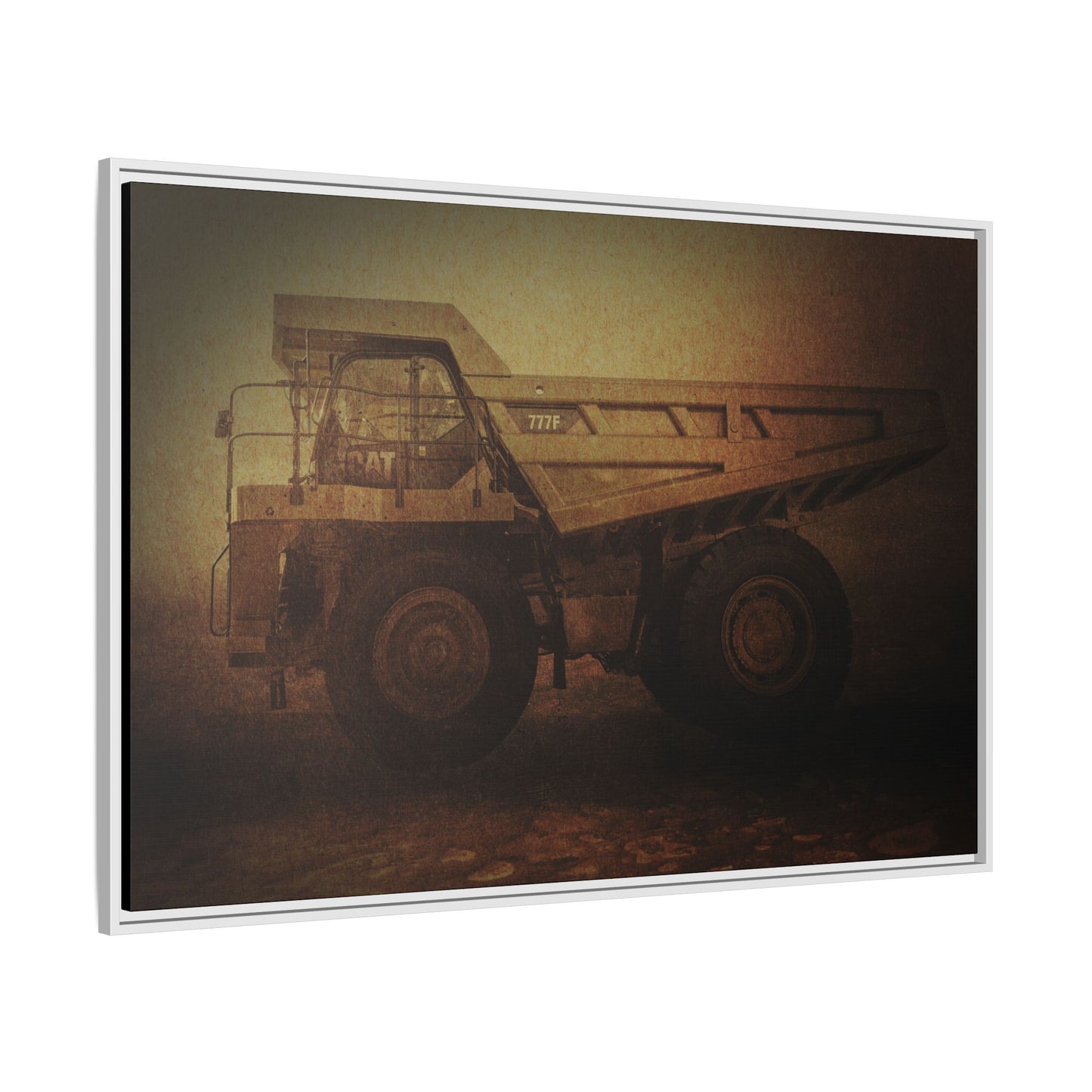 Big Wheel 777 Hauler Framed Wall Art on Stretched Canvas