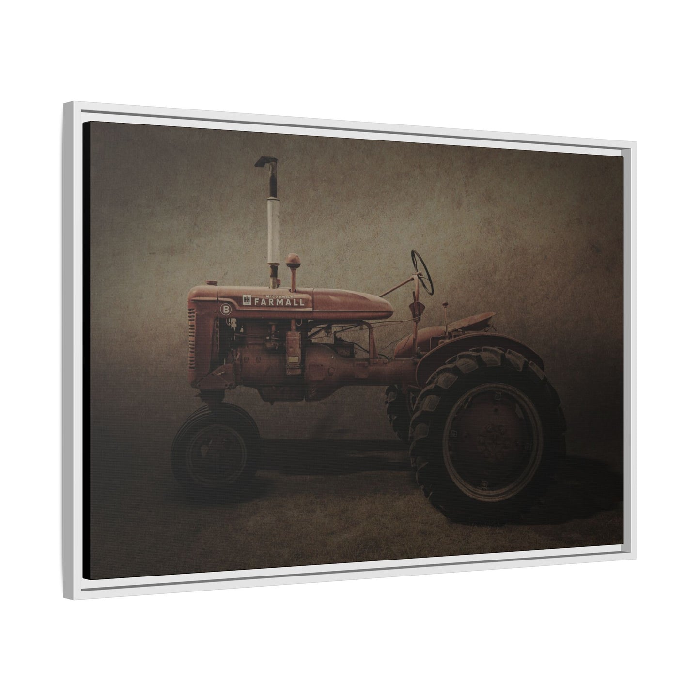 Vintage Farmall Model B Tractor | Framed Wall Art on Stretched Canvas