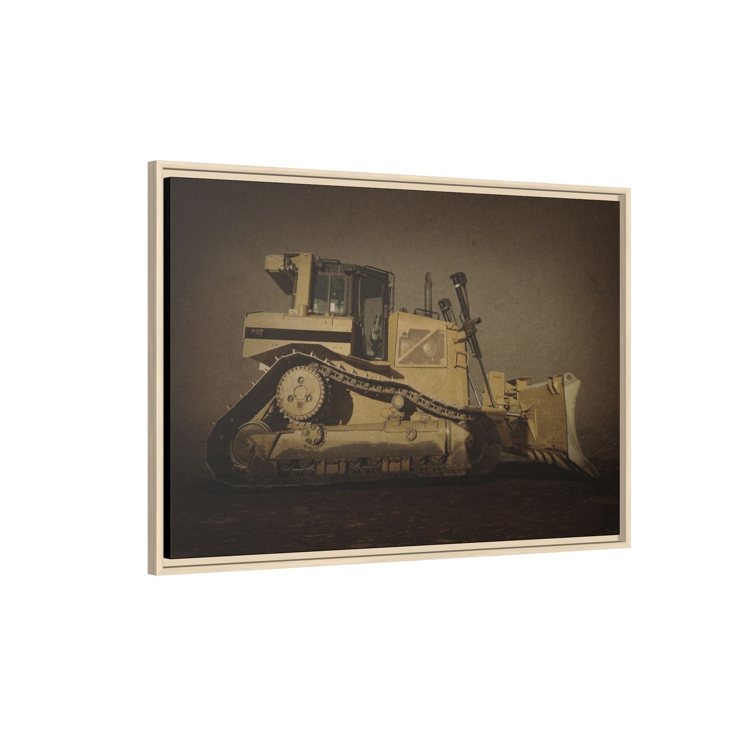 D8 Classic 90's Dozer | Framed Wall Art on Stretched Canvas