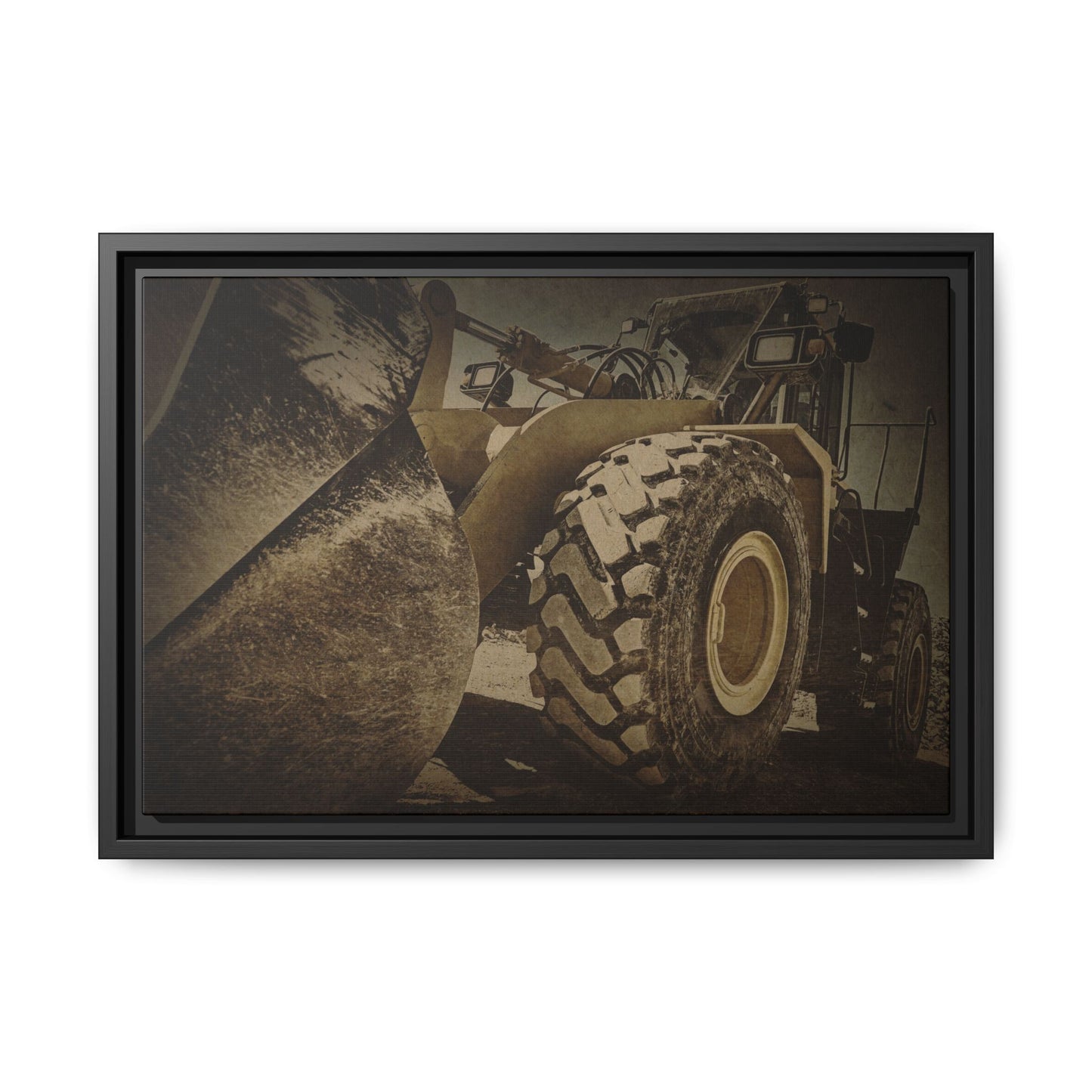 Big Bucket Loader | Framed Wall Art on Stretched Canvas