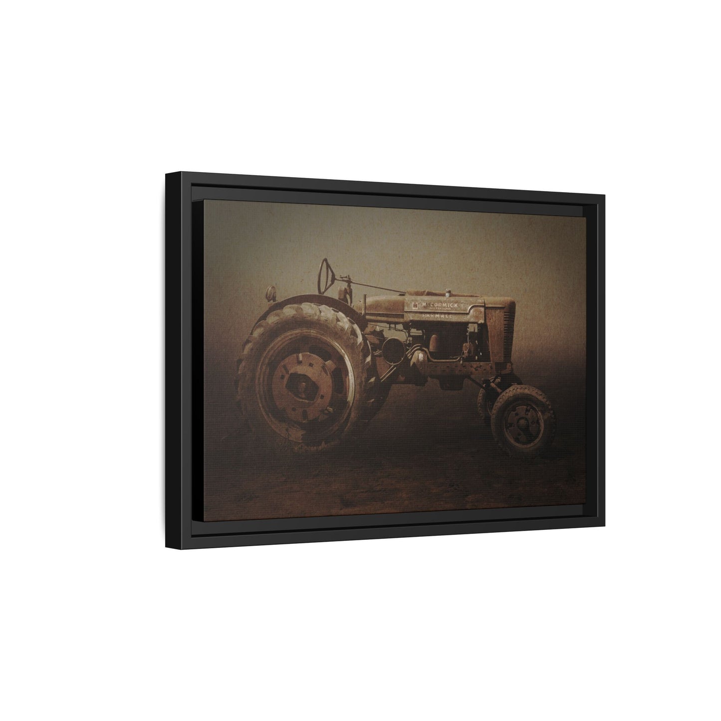 Weathered Vintage Farmall Tractor | Framed Wall Art on Stretched Canvas