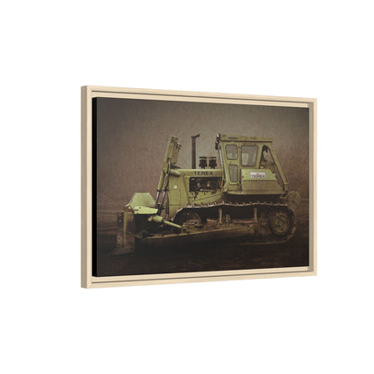 Classic Terex Dozer | Framed Wall Art on Stretched Canvas
