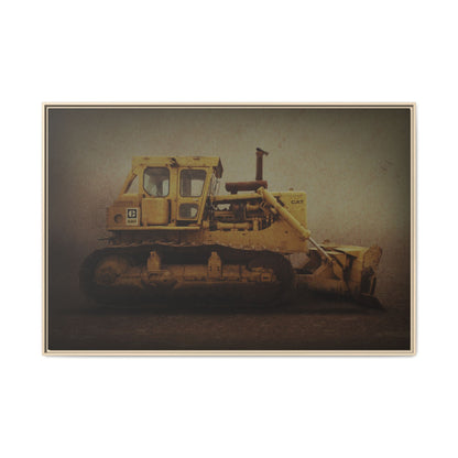 Classic D9H Dozer Photo Wall Art on Framed Canvas | Industrial Artwork