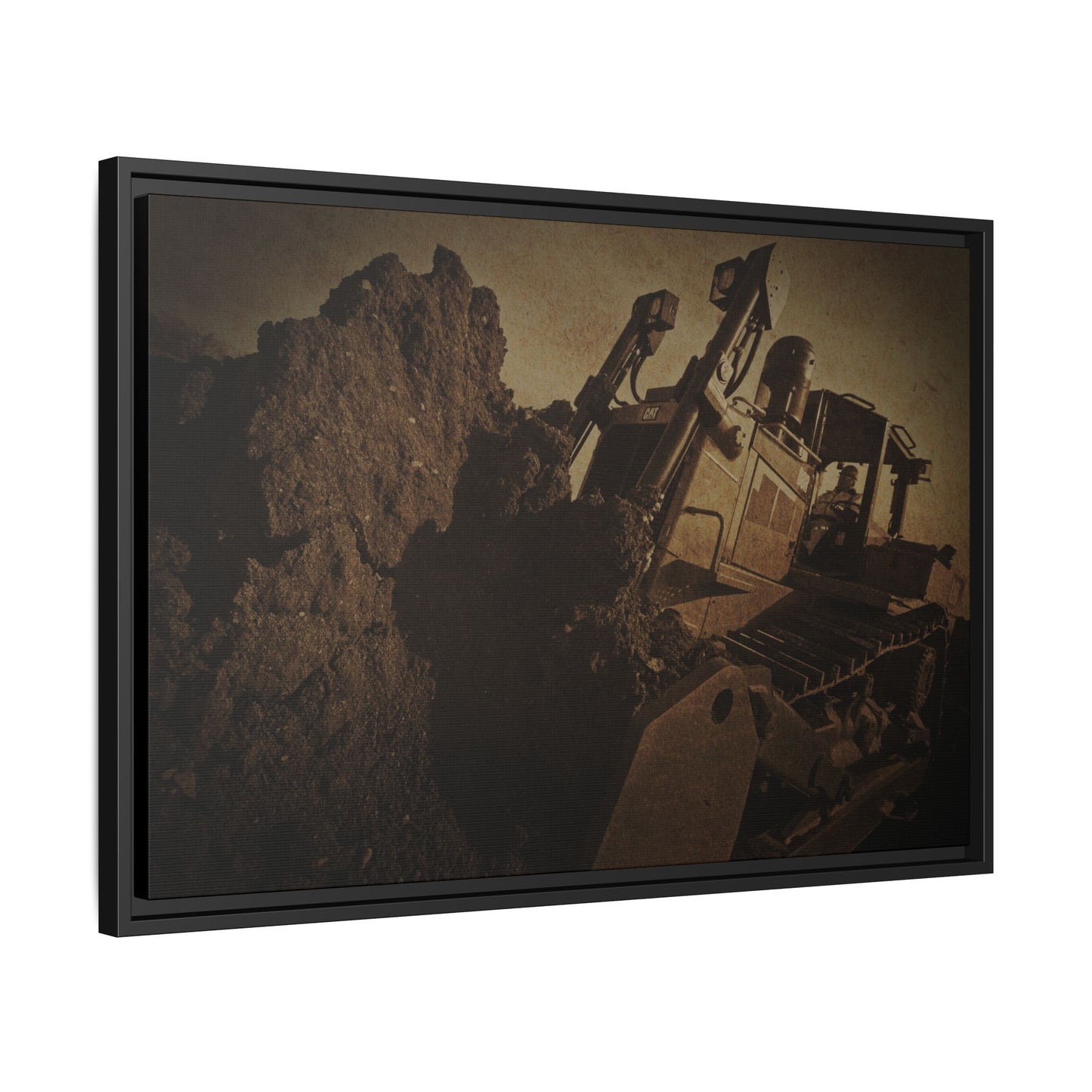 D8 Dozer Action| Framed Wall Art on Stretched Canvas