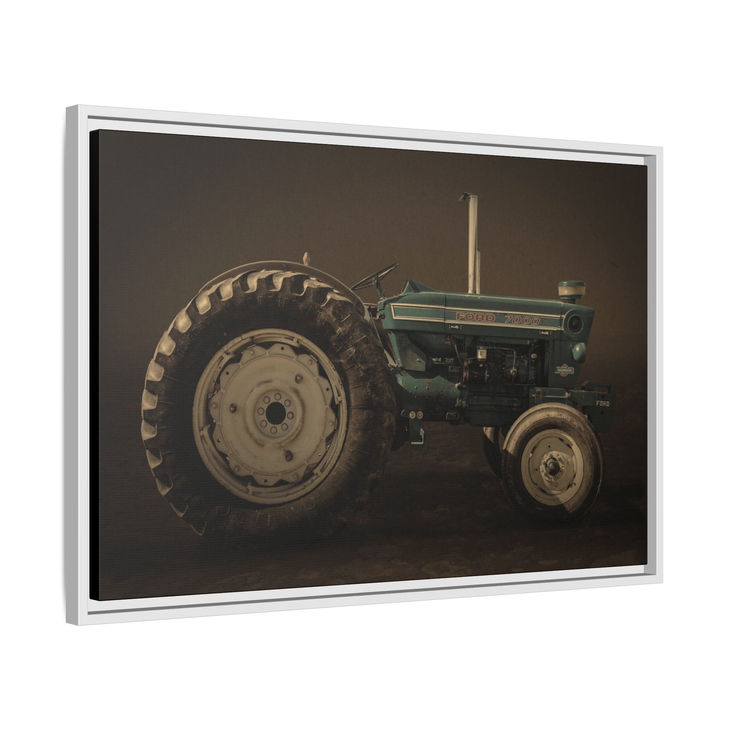 Classic Ford 7000 Tractor Photo Wall Art | Framed Stretched Canvas