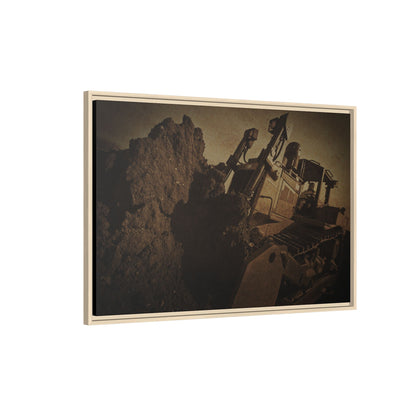 D8 Dozer Action| Framed Wall Art on Stretched Canvas