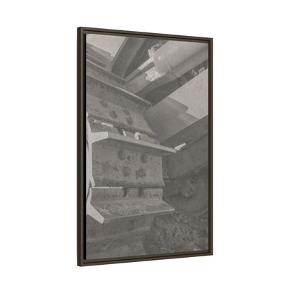 Epic D8 Dozer Triptych | Light Gray | Right  Panel | Jondo | Matte Canvas Print (Framed)