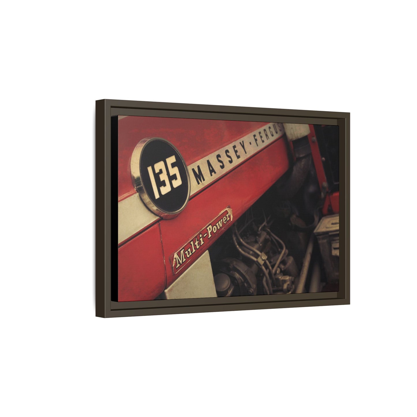 Vintage Massey 135 Close Up | Framed Wall Art on Stretched Canvas
