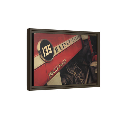 Vintage Massey 135 Close Up | Framed Wall Art on Stretched Canvas