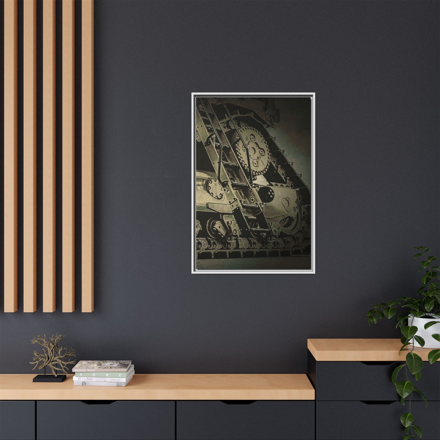 D11 Track Action | Triptych | Right Panel | Framed