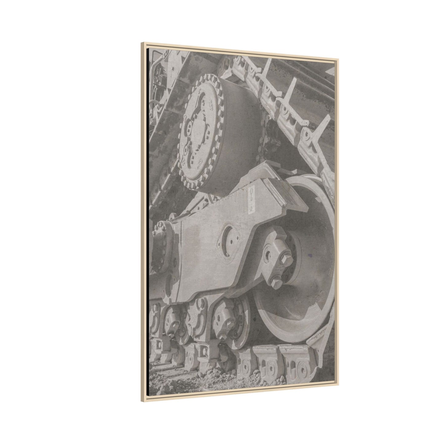 Epic D8 Dozer Triptych | Light Gray | Center Panel | Jondo | Matte Canvas Print (Framed)