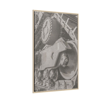 Epic D8 Dozer Triptych | Light Gray | Center Panel | Jondo | Matte Canvas Print (Framed)