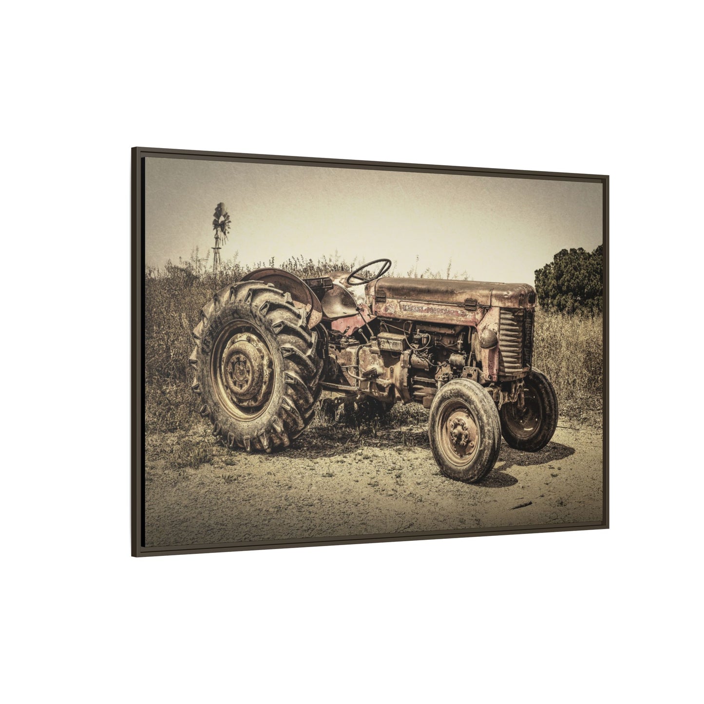 Vintage Massey Ferguson MF 35 - Framed Wall Art on Canvas