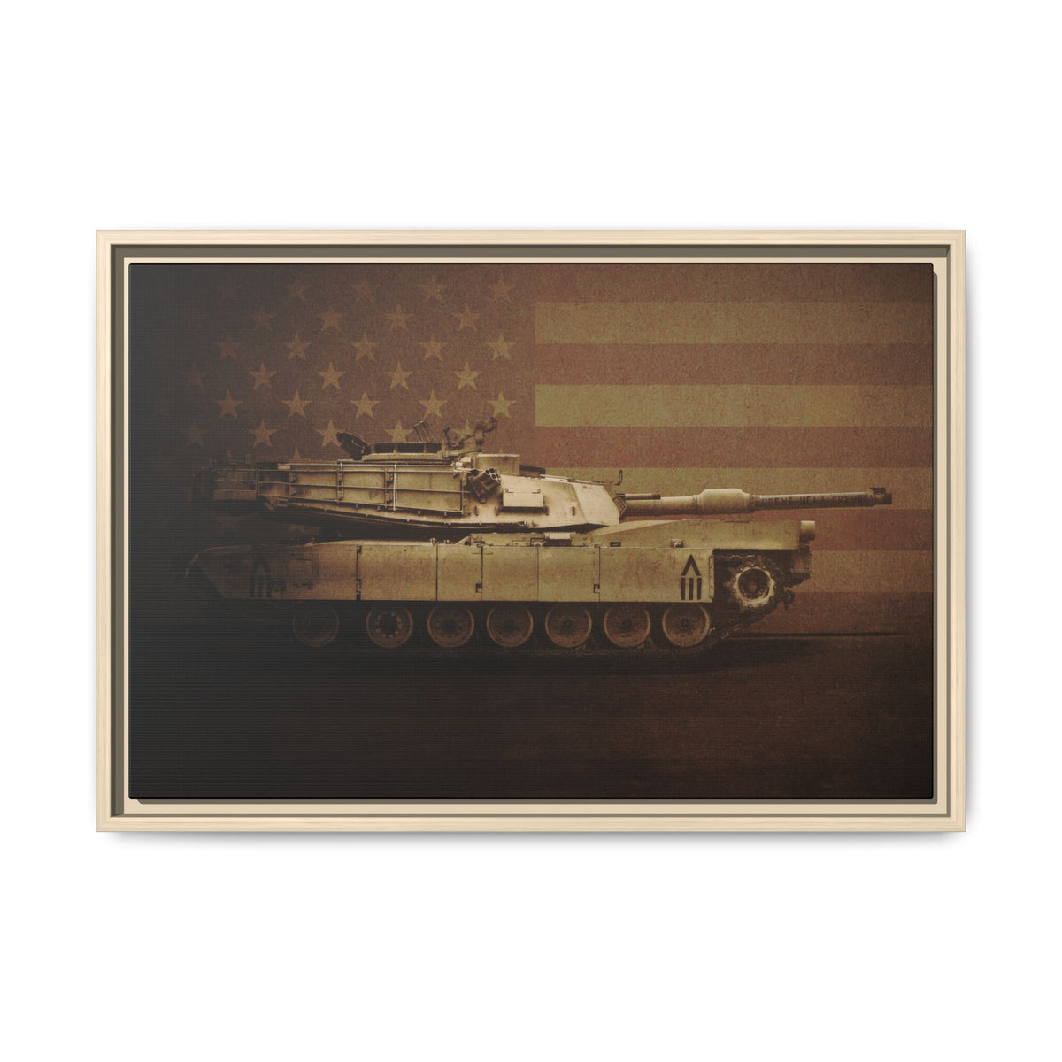 Abrams M1 Tank | Framed Wall Art on Stretched Canvas