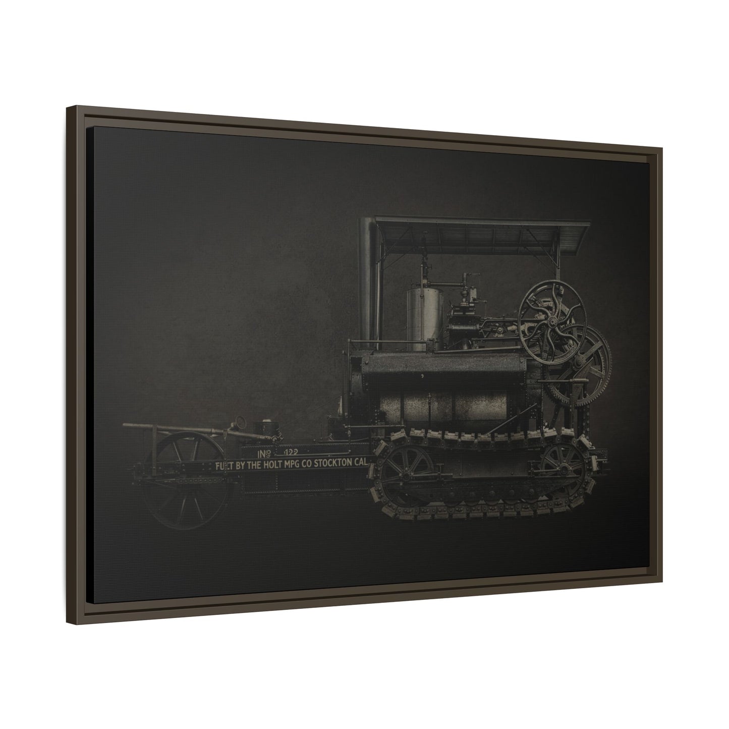 Vintage Holt Crawler Photo Wall Art on Canvas | Industrial Artwork