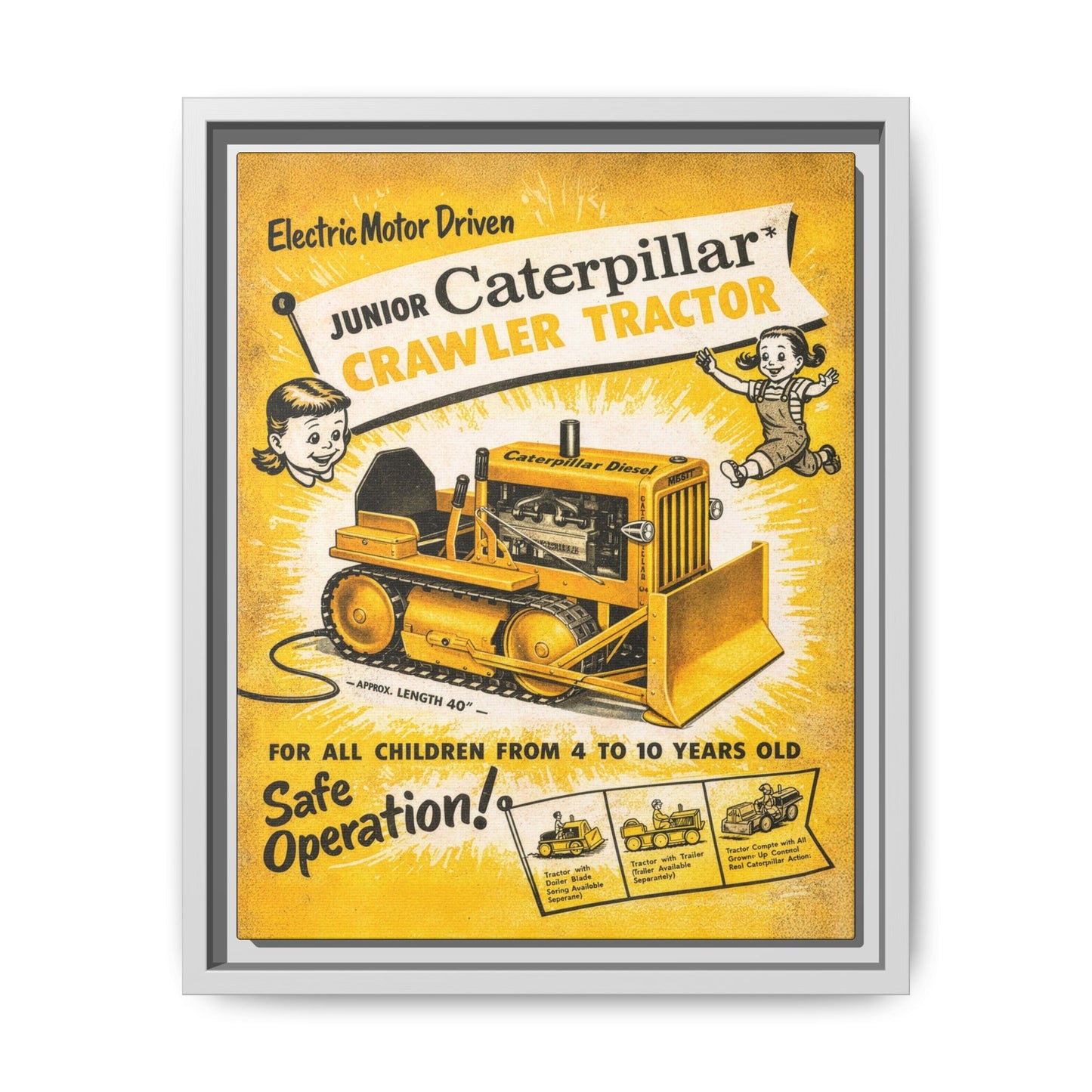 Junior Crawler Vintage Advertisement Art | Framed Wall Art on Canvas