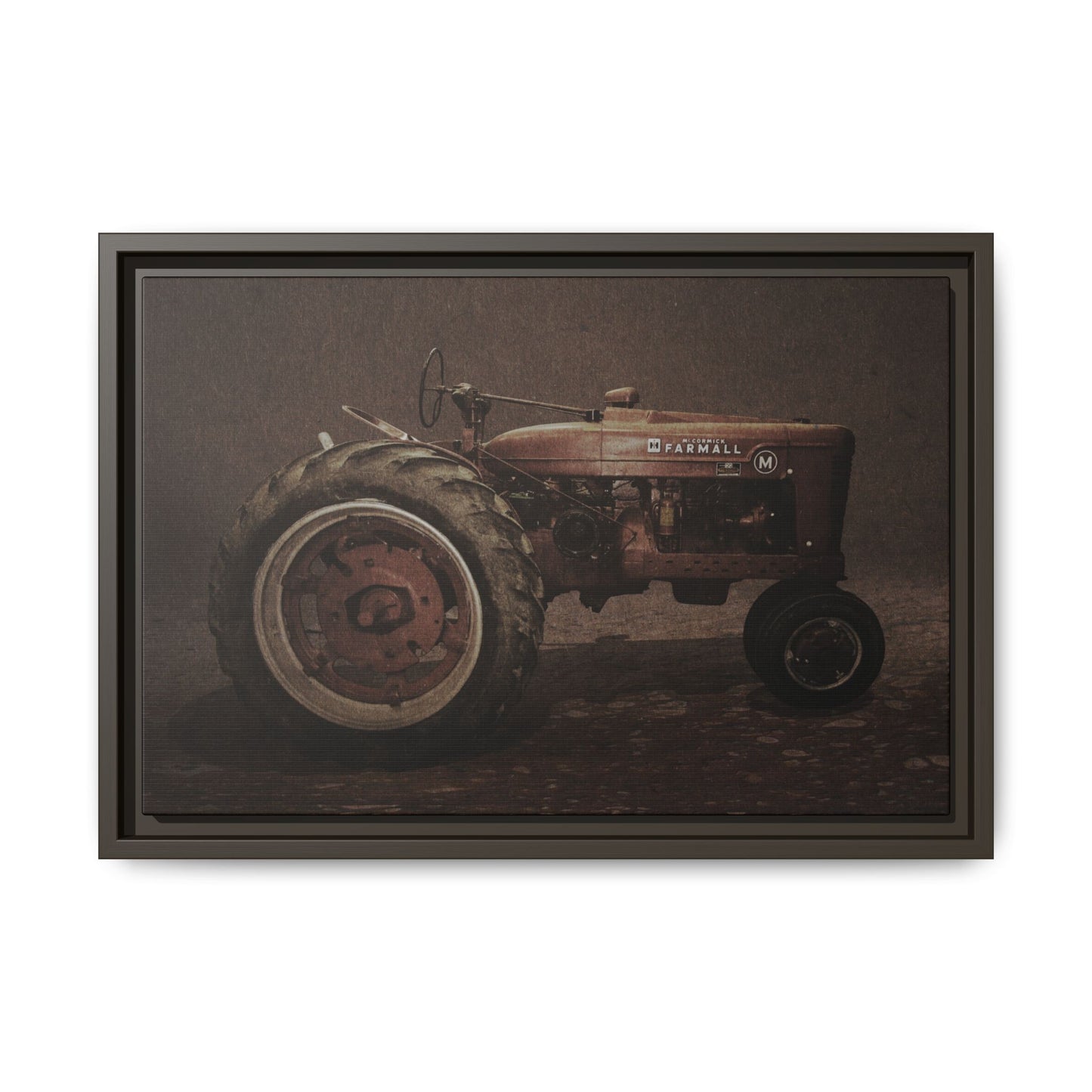 Vintage Farmall M Tractor | Framed Wall Art on Stretched Canvas
