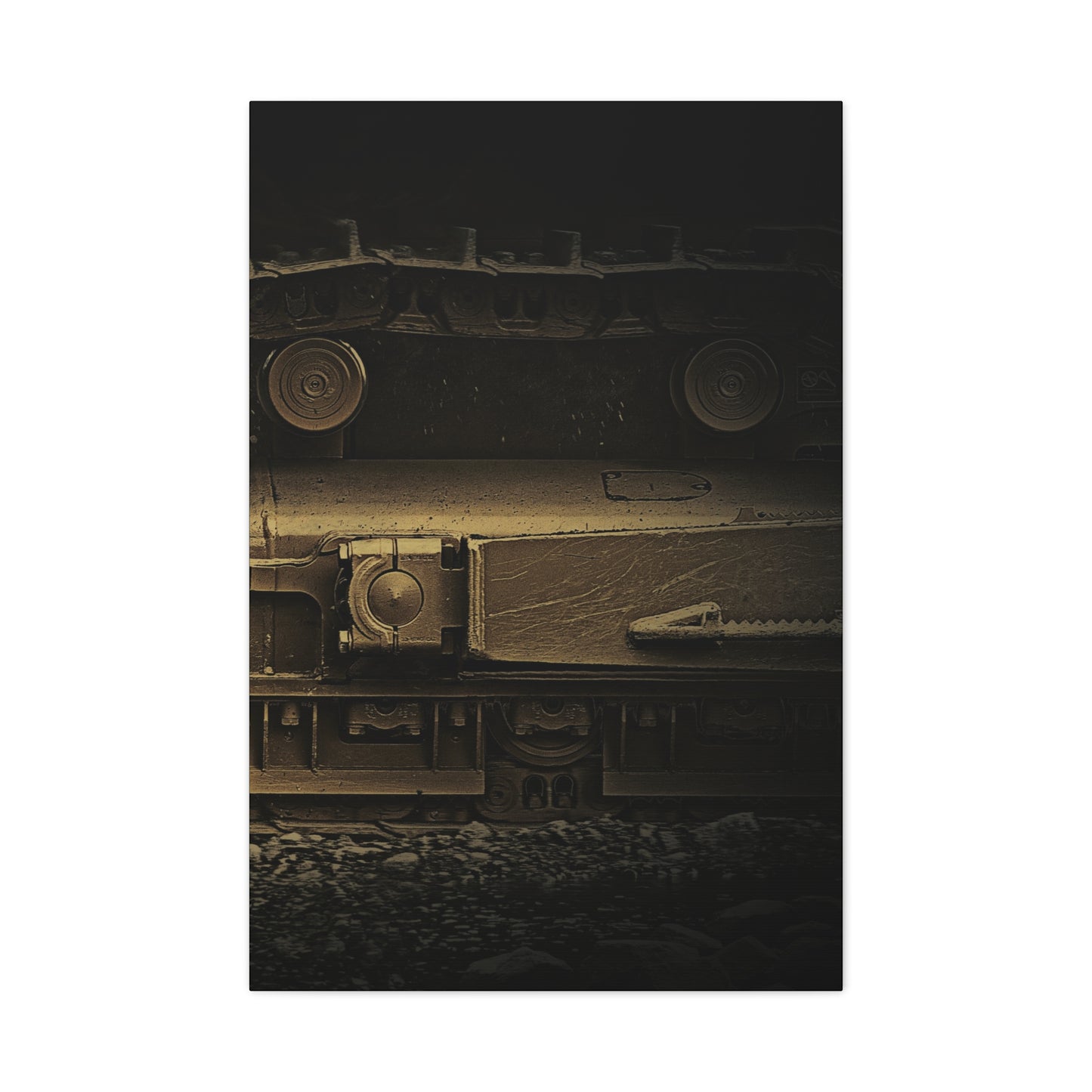 Dramatic Undercarriage Track Right | Stretched Canvas Wall Art | Unframed