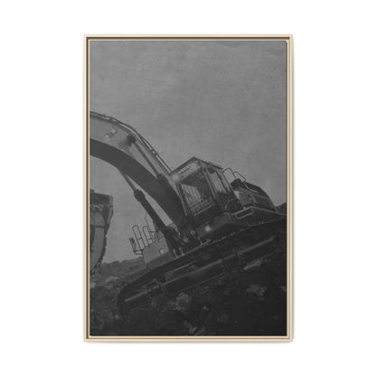 Copy of Excavator Triptych Center Jondo | Matte Canvas Print (Framed)