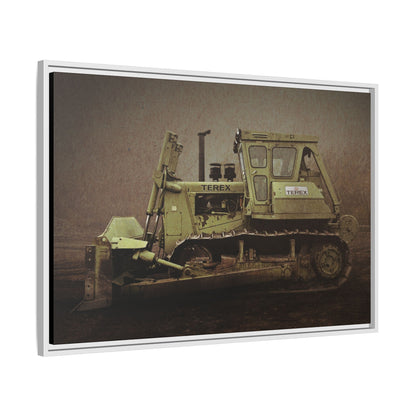 Classic Terex Dozer | Framed Wall Art on Stretched Canvas