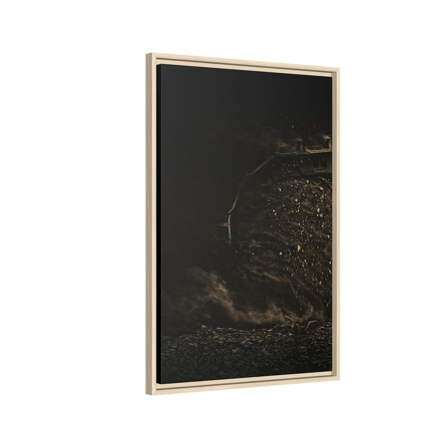 Epic Dozer Track Triptych Left | Matte Canvas Print (Framed)