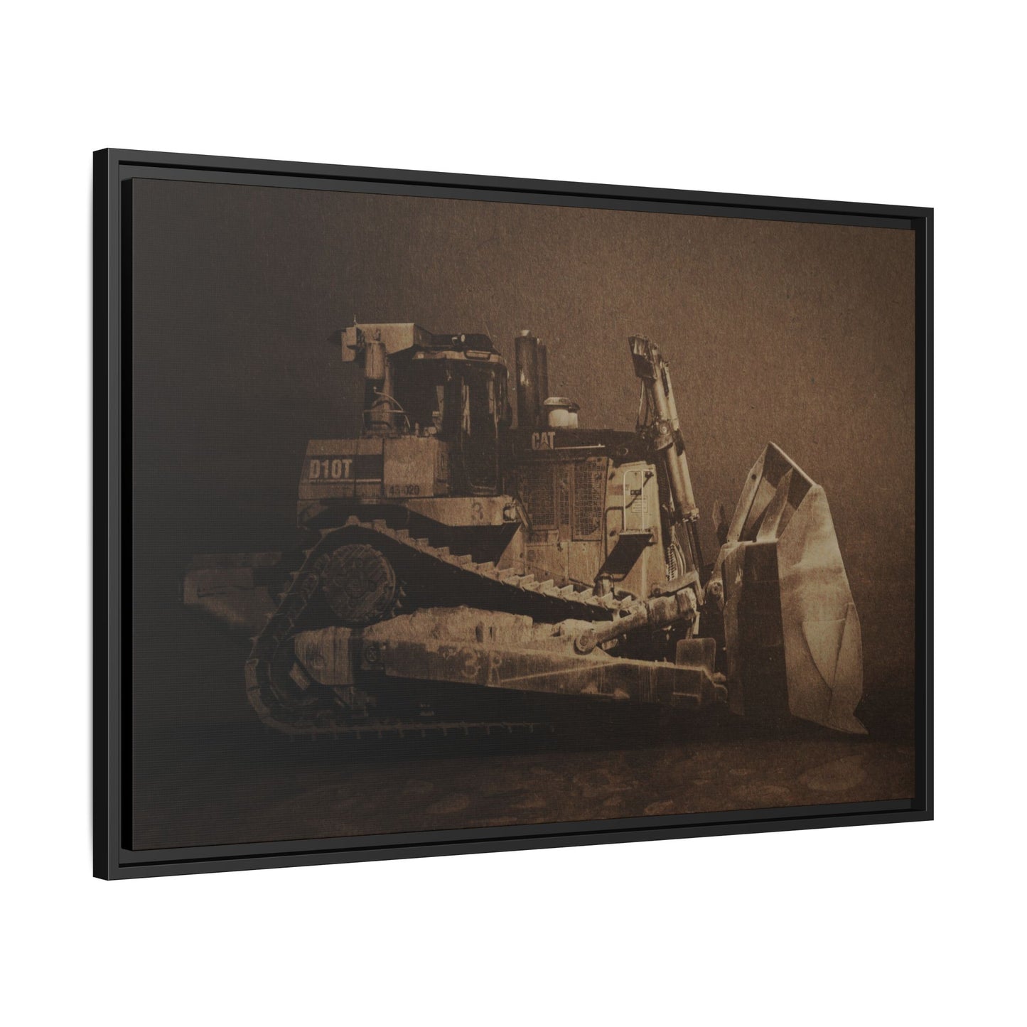 Classic D10T Dozer | Framed Wall Art on Stretched Canvas