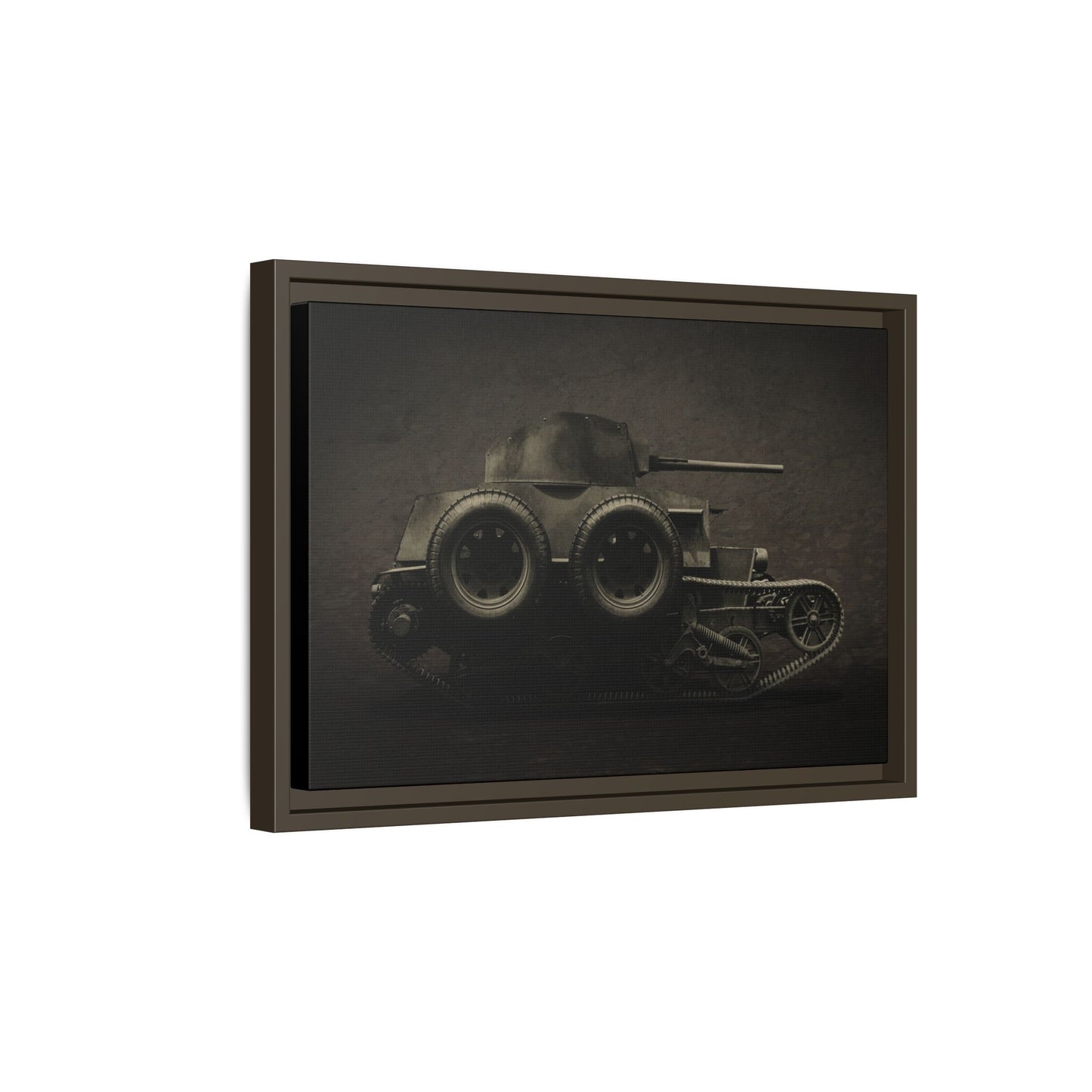 Vintage WWII  Schofield Tank Photo Art on Framed Canvas