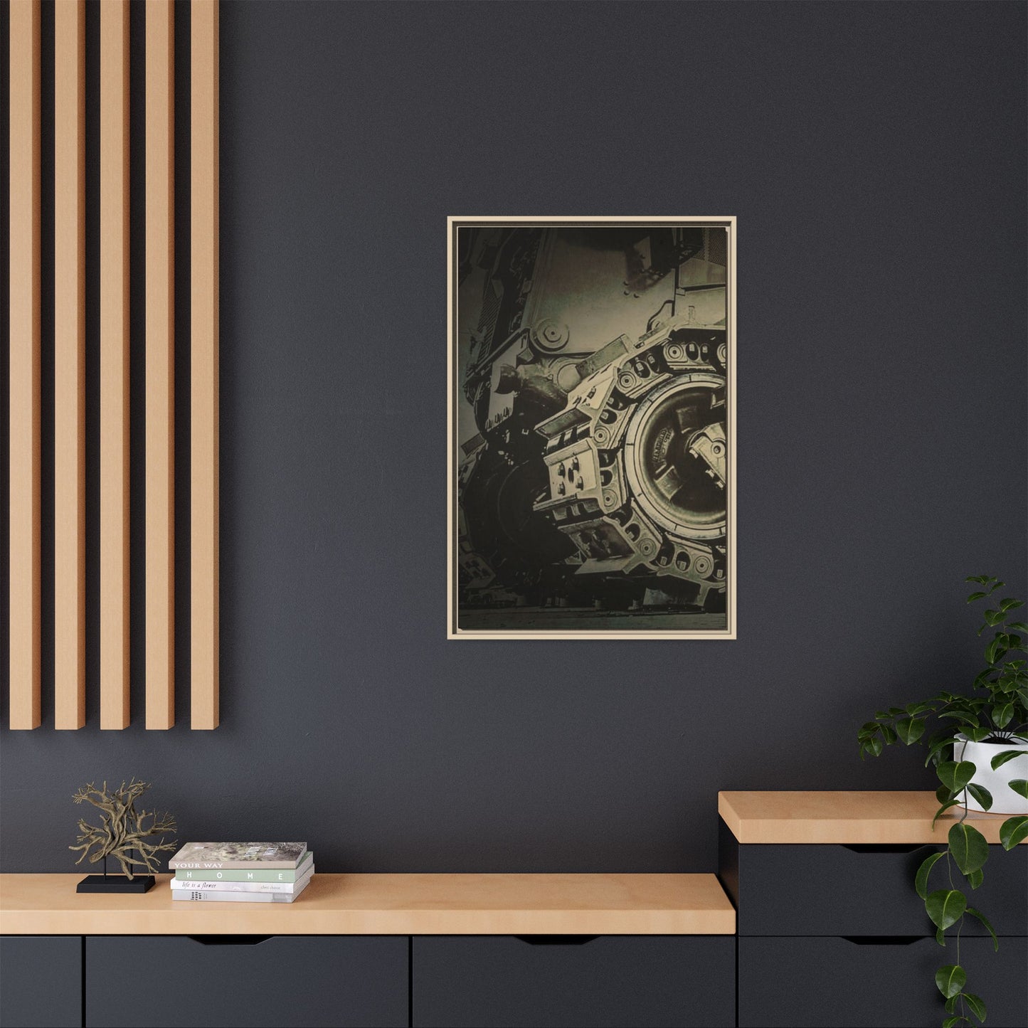 D11 Track Action | Triptych | Left Panel | Framed