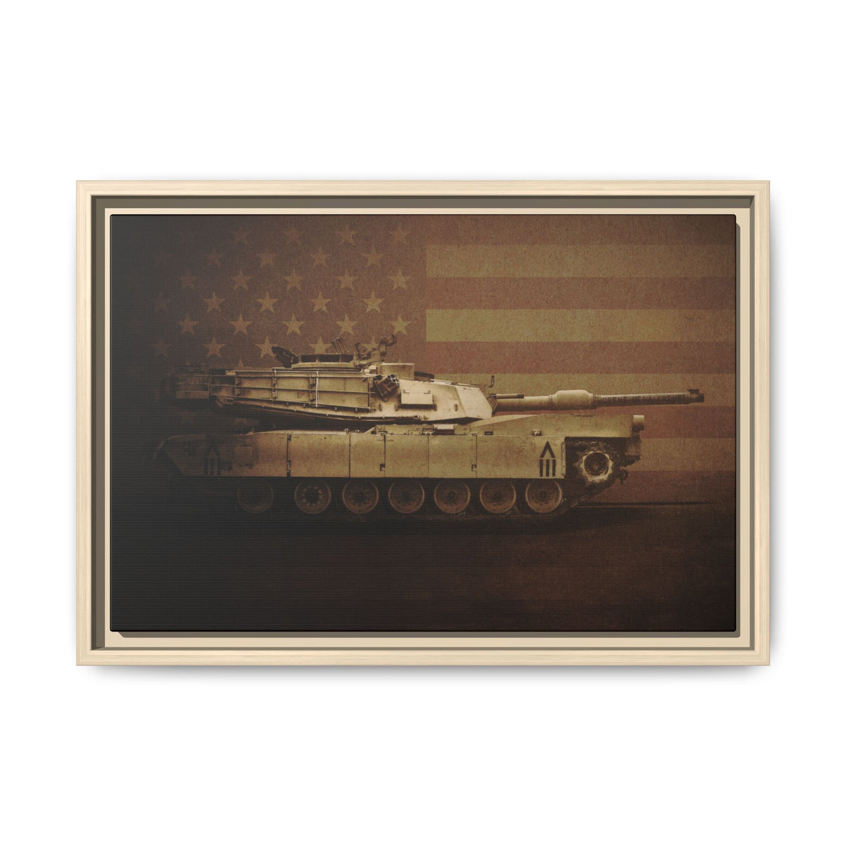 Abrams M1 Tank | Framed Wall Art on Stretched Canvas
