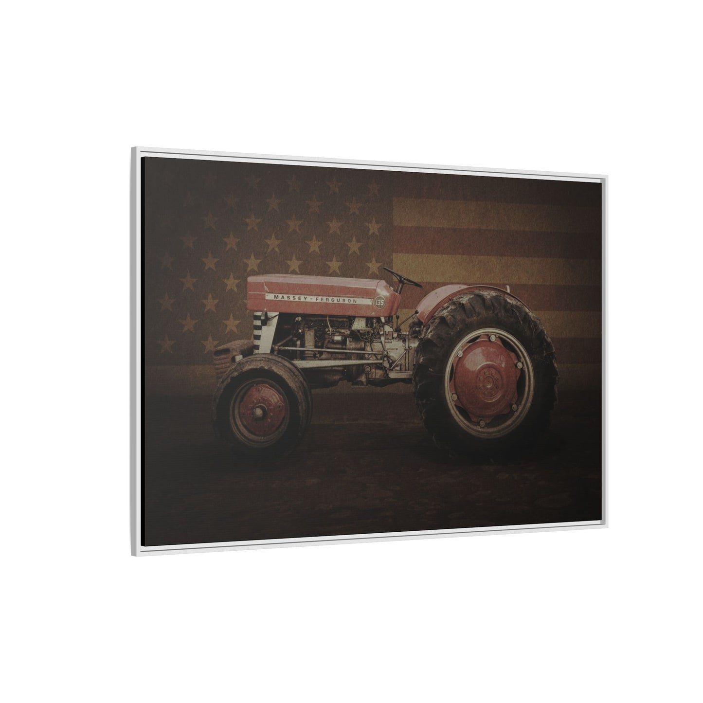 Patriotic Massey 135 | Framed Wall Art on Stretched Canvas