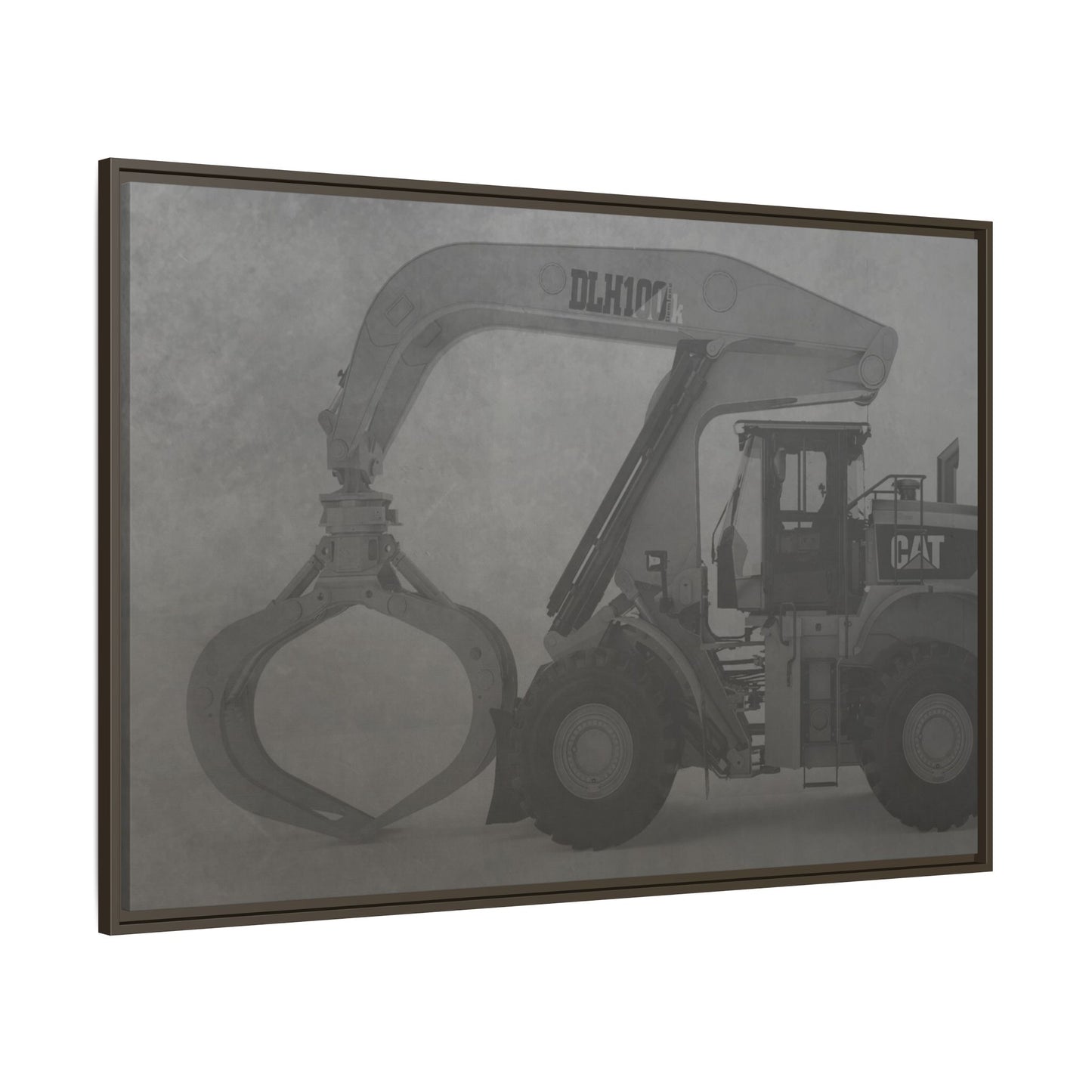Wheel Loader with Grapple Side View | Framed Photo Wall Art on Canvas