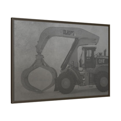 Wheel Loader with Grapple Side View | Framed Photo Wall Art on Canvas
