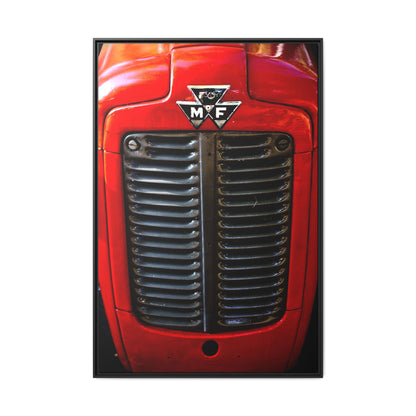 Vintage Massey Ferguson Tractor Grill Matte Canvas Framed | Farm Machinery Wall Art