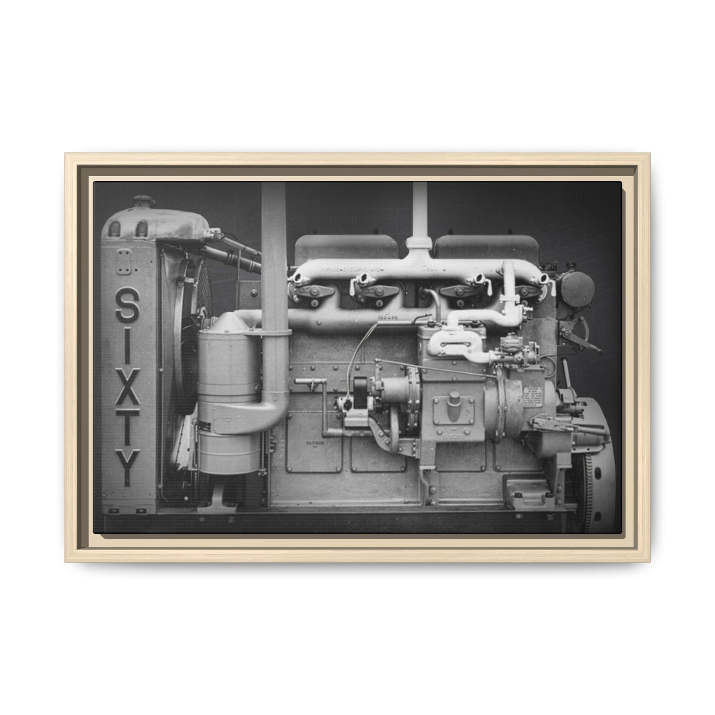 Vintage Caterpillar Power System Sixty Wall Art on Framed Canvas