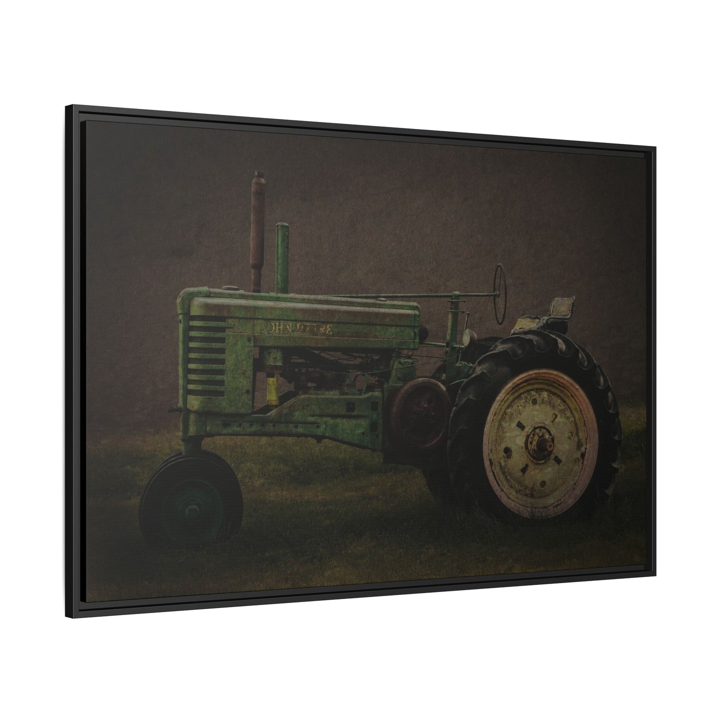 Vintage Weathered John Deere Model G | Framed Wall Art on Stretched Canvas
