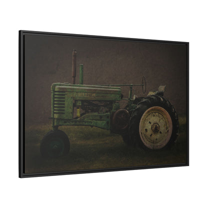 Vintage Weathered John Deere Model G | Framed Wall Art on Stretched Canvas