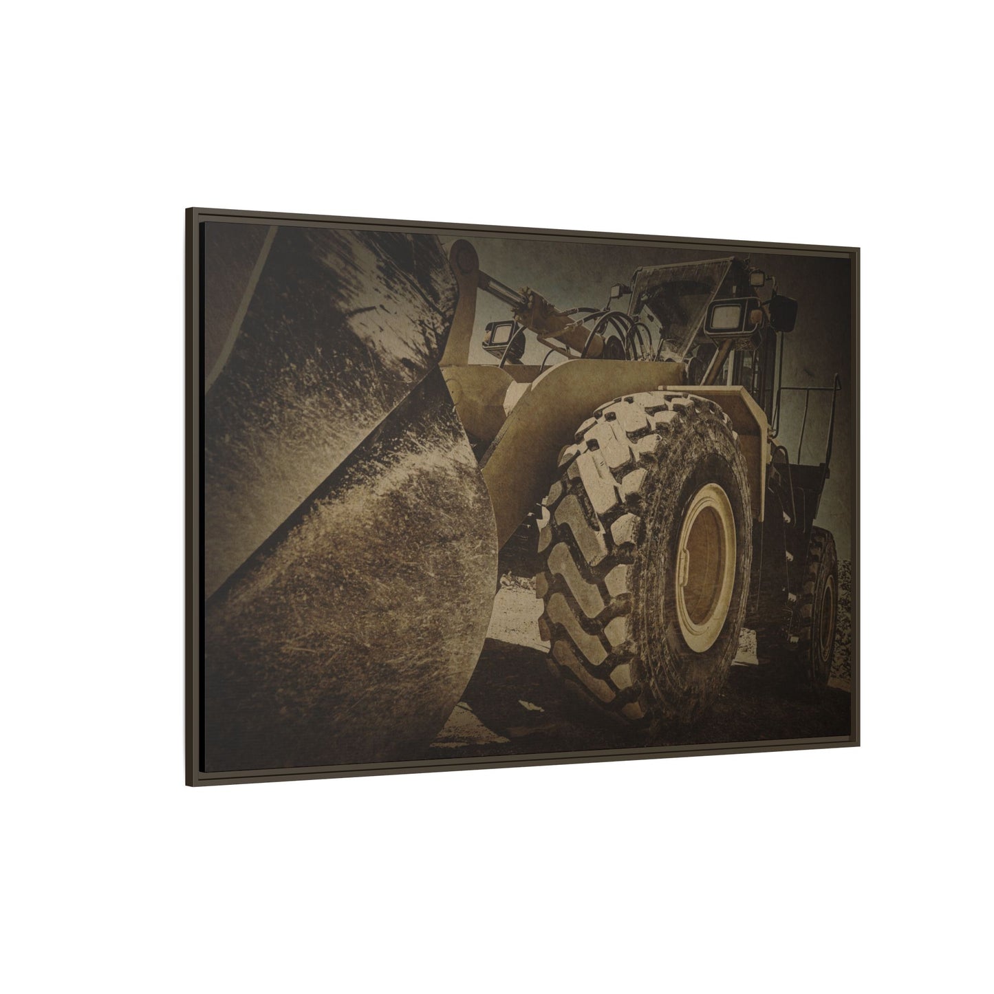 Big Bucket Loader | Framed Wall Art on Stretched Canvas