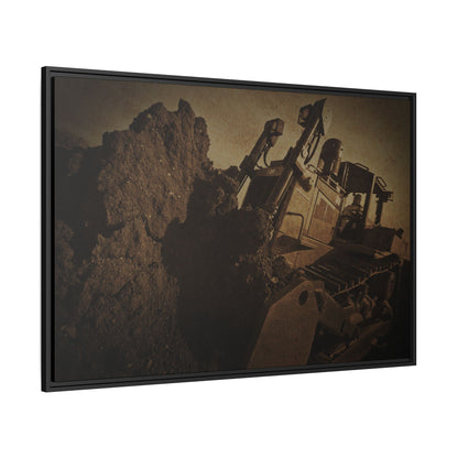 D8 Dozer Action| Framed Wall Art on Stretched Canvas