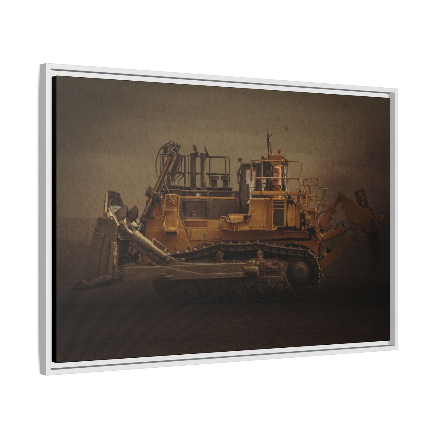 Big Komatsu Dozer | Framed Wall Art on Stretched Canvas